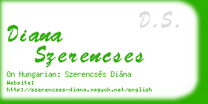 diana szerencses business card