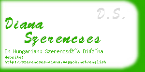 diana szerencses business card